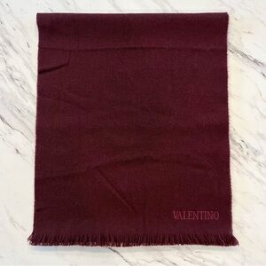 EUC Valentino Burgundy Wool Scarf $354